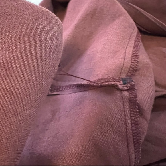 Sonia Rykiel Linen Blend 90’s dress V Neck Large Buttons Paris France 40 US 10 - Picture 13 of 13